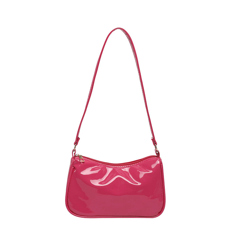 WoGlossy Texturiertes Handheld Crossbody Bag Brehn
