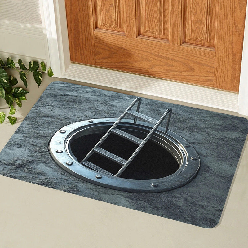 3D-Ziegelmuster-Optische Illusion Badematte Brehn