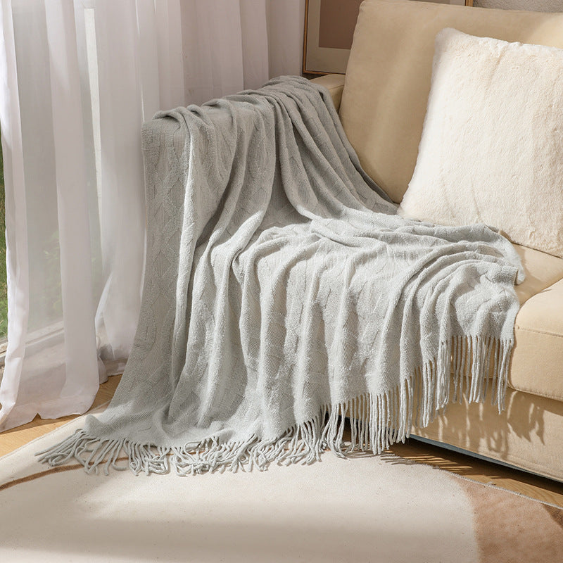 Premium strukturiertes Strickwurfdecke Brehn