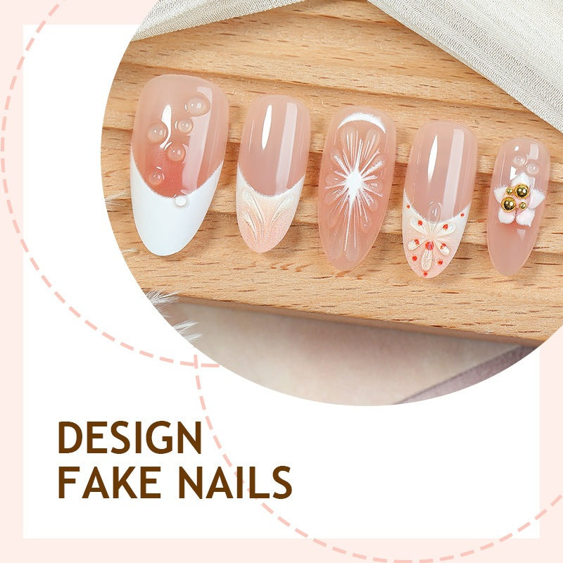 Kunstnagelset mit floralen und eleganten Designs Brehn