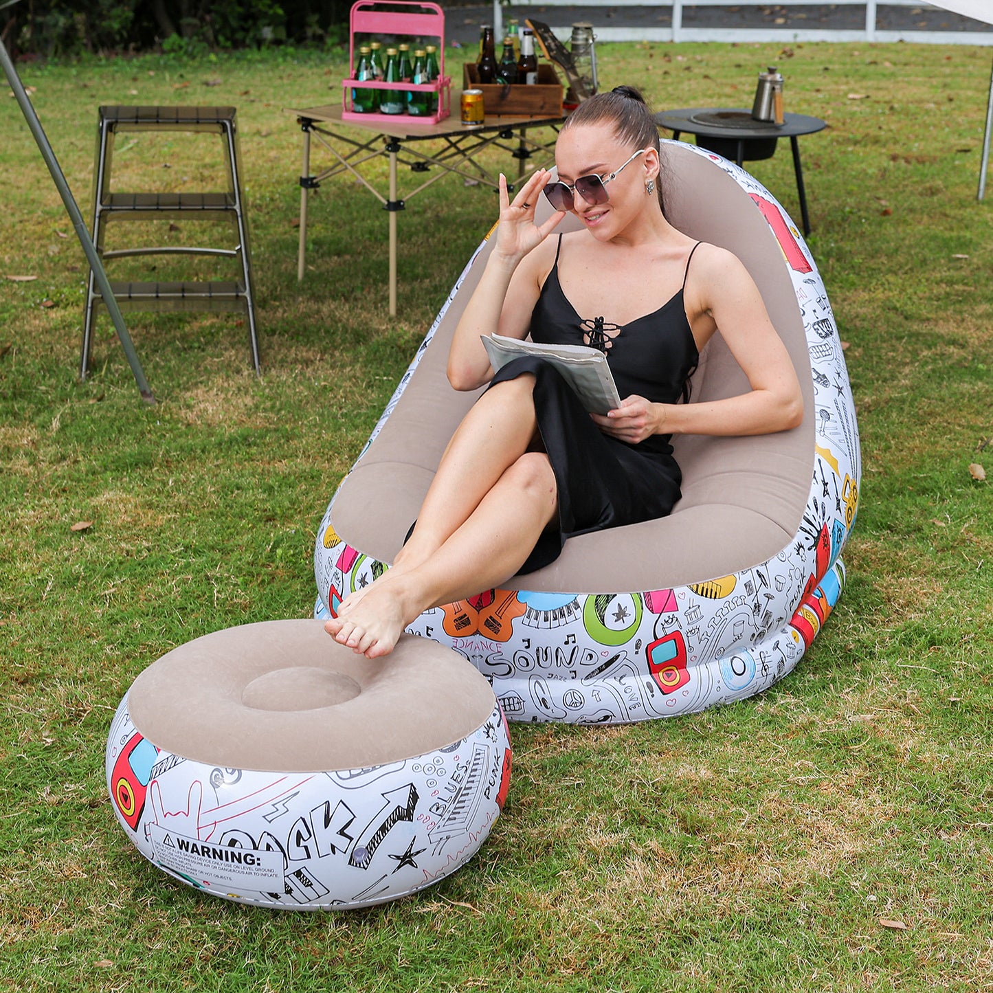 Damen Aufblasbares Komfort-Sofa mit ergonomischer Rückenlehne Brehn