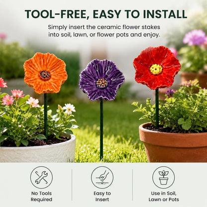 Garten Dekorativer Mohnblumenstecker Brehn