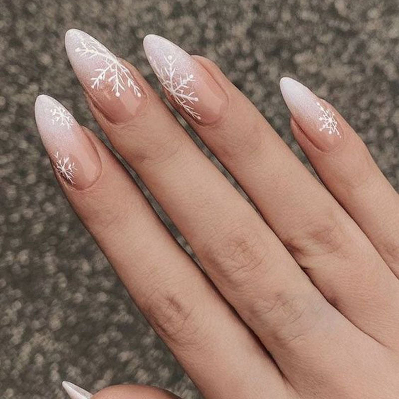 Künstlerisches Glitter Press-On Nagelset Brehn