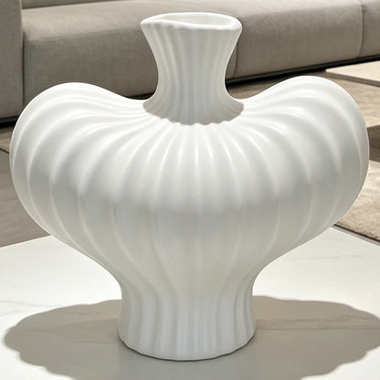 Skulptierte gerippte dekorative Vase Brehn