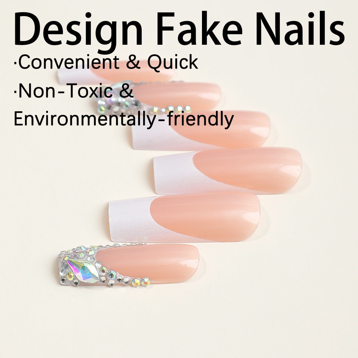 Kunstnagelset mit glamourösen Strassdetails Brehn