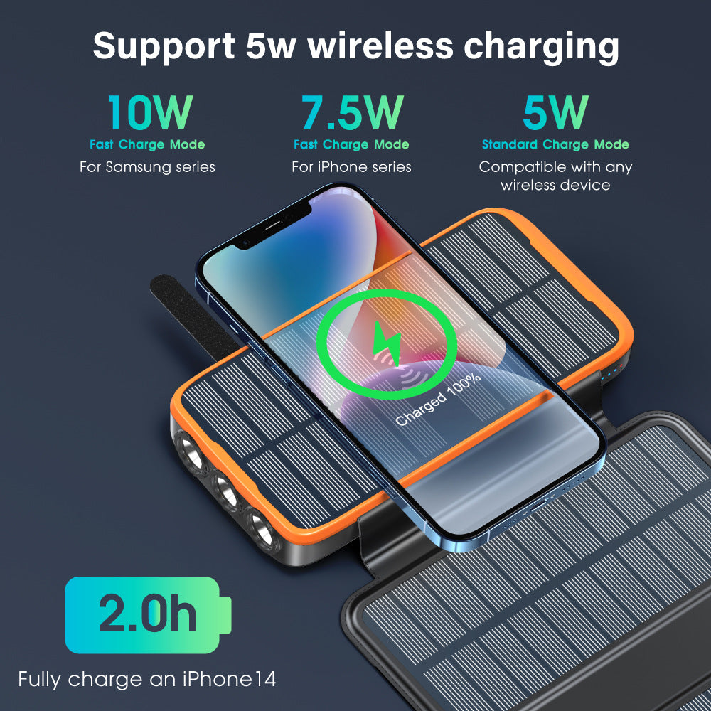 Solar-Powerbank mit Kabelloser Ladefunktion Von Brehn