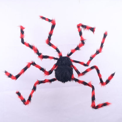 Gruselige Halloween Spinnen Dekoration mit LED-Beleuchtung