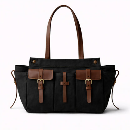 Multi-Taschen Canvas Tote Handtasche