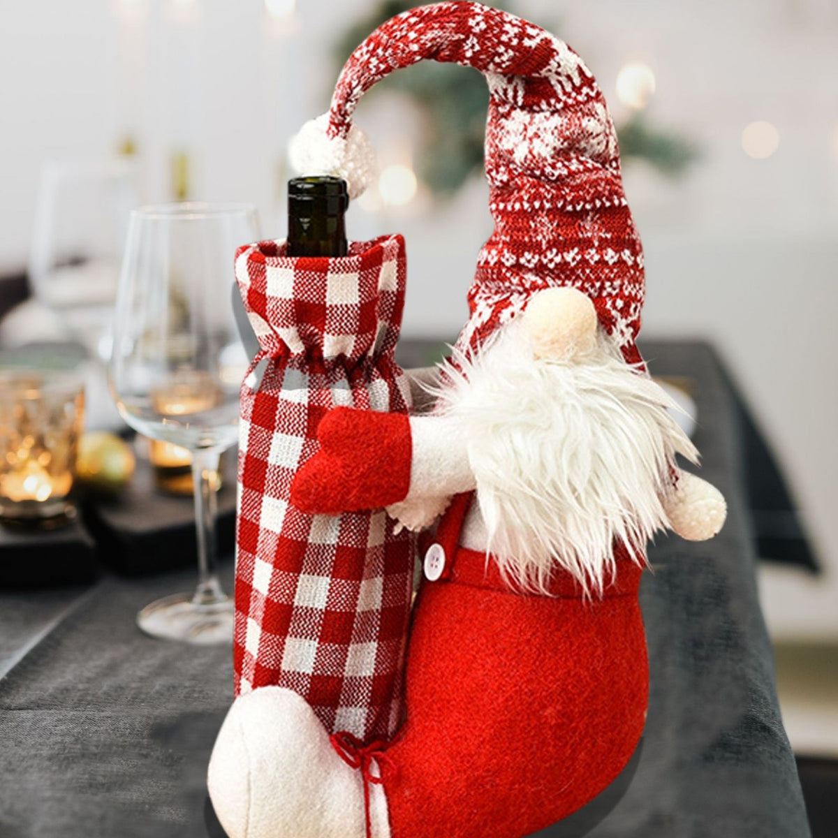 Dekorative Weihnachtsmann Flaschenhalter