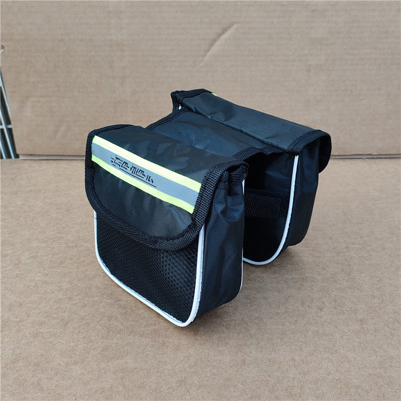 doppeltes Fahrradsattel-Packtasche mit reflektierendem Streifen wasserabweisendes Oxford-Gewebe Brehn