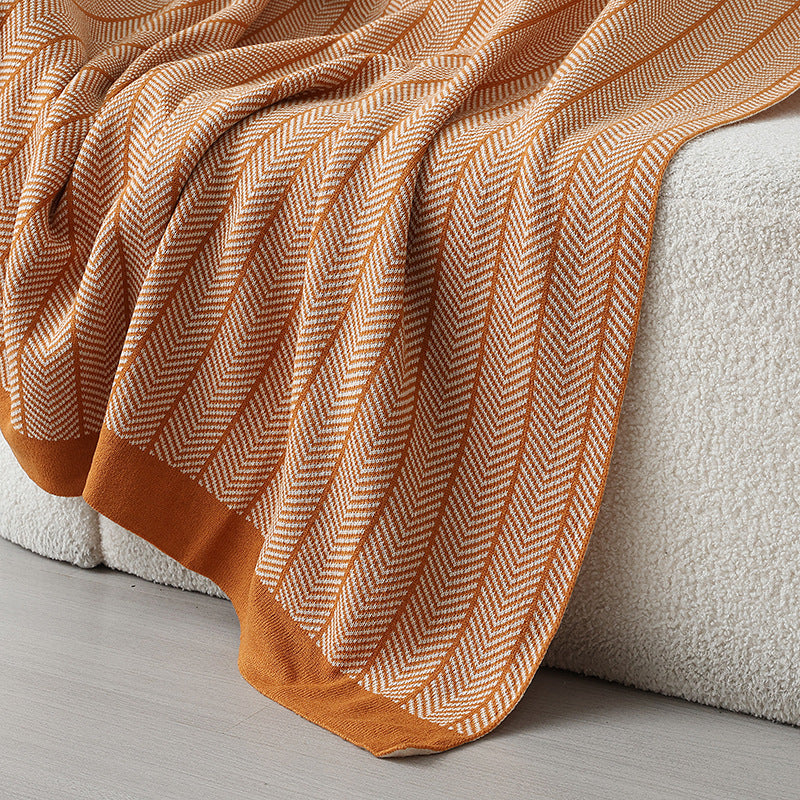 Damen Kuscheldecke mit Zickzackmuster Brehn