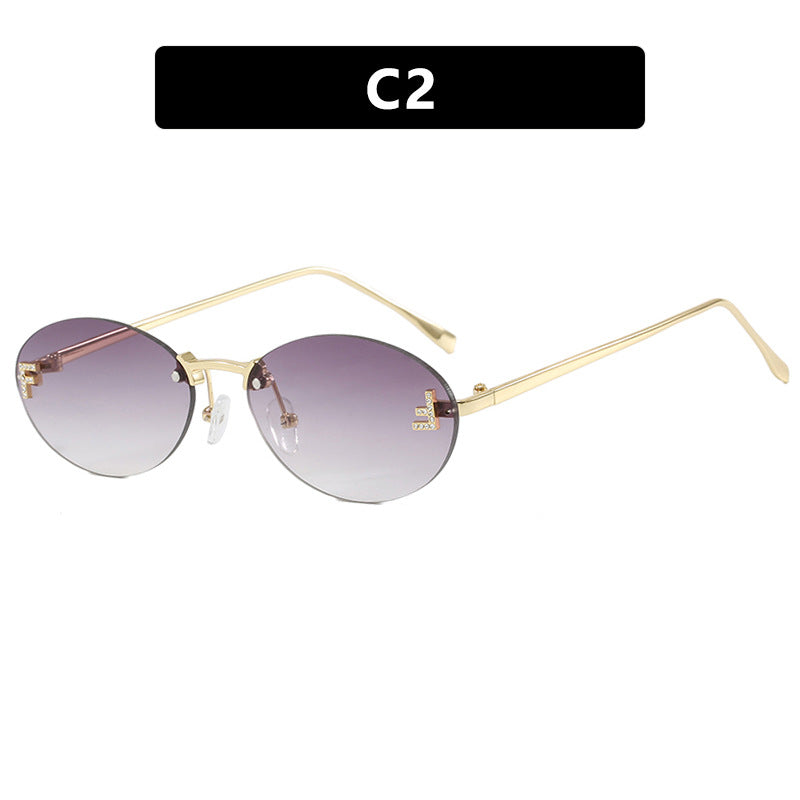 Damen modische Sonnenbrille mit eleganter, verspiegelter Gläserfront und filigranem Metallrahmen Brehn