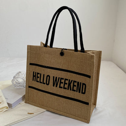 Lässige Jute-Einkaufs-Tasche