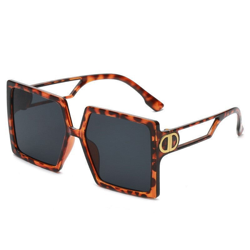 Damen Elegante Oversized-Sonnenbrille mit geometrischem Rahmen und polarisierenden Gläsern Brehn
