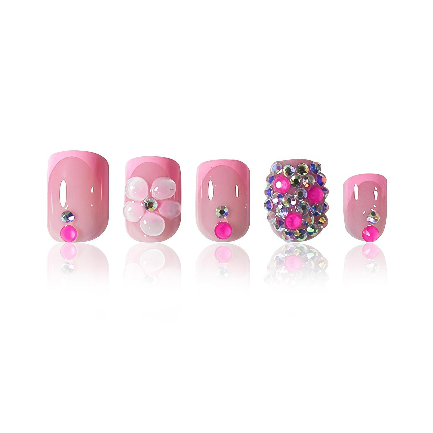 Künstlerisches Floral Press-On Nagelset Brehn 1787913642