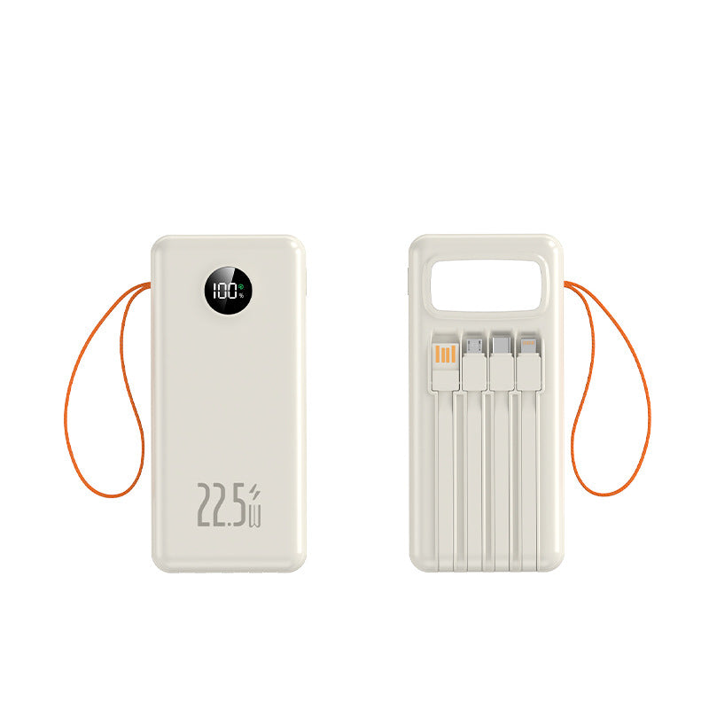 Tragbare Powerbank mit Integriertem Kabelmanagement und Lcd-Anzeige Brehn