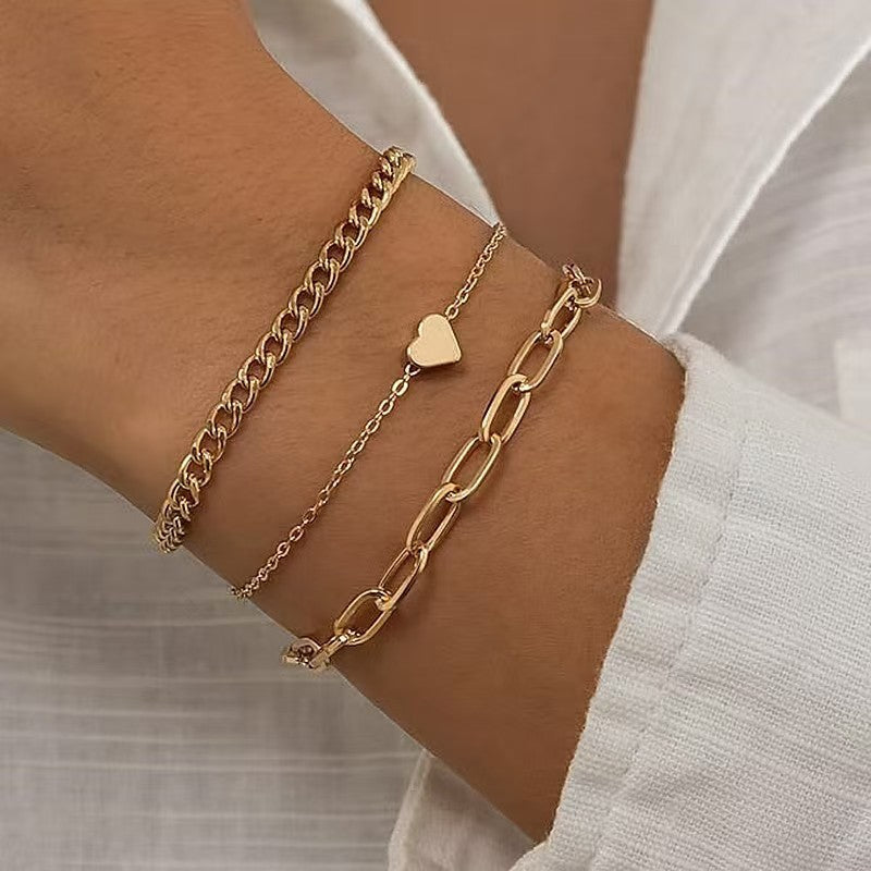Elegantes Silberkettchen-Armband-Set Brehn