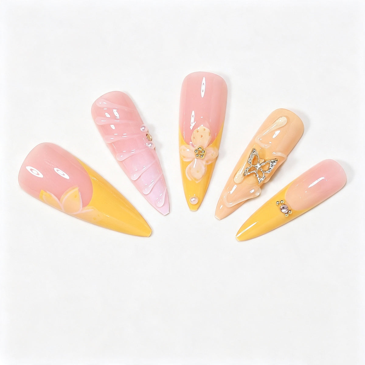 Künstlerisches Schmetterling Nagelkunst Set Brehn