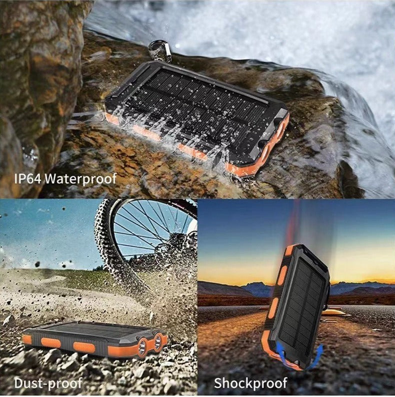 Solarbetriebene Powerbank mit LED-Beleuchtung und Integriertem Kompass Brehn