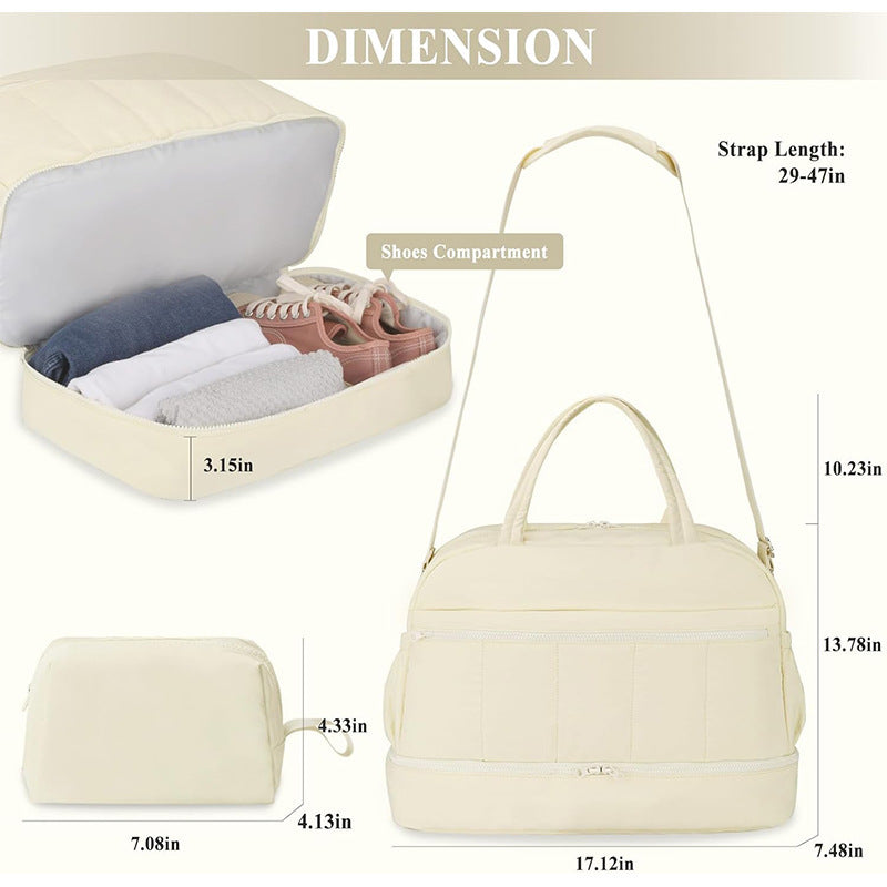 Multifunktionale Reisetasche mit Abnehmbarer Kosmetiktasche Brehn