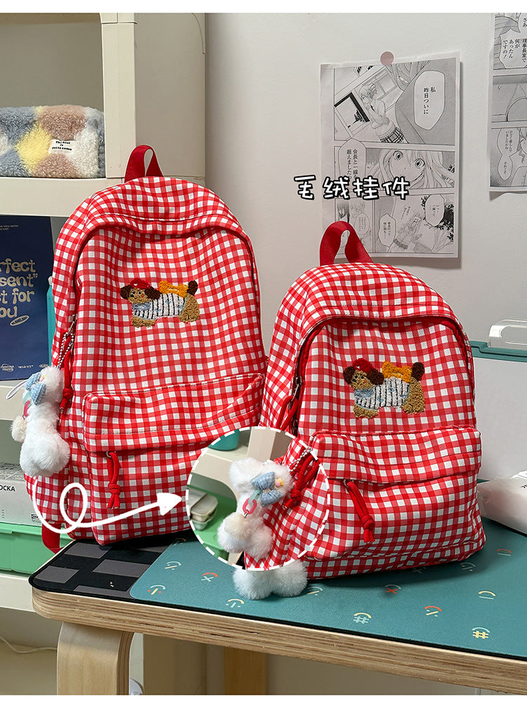 Niedlicher Hund bestickter Rucksack
