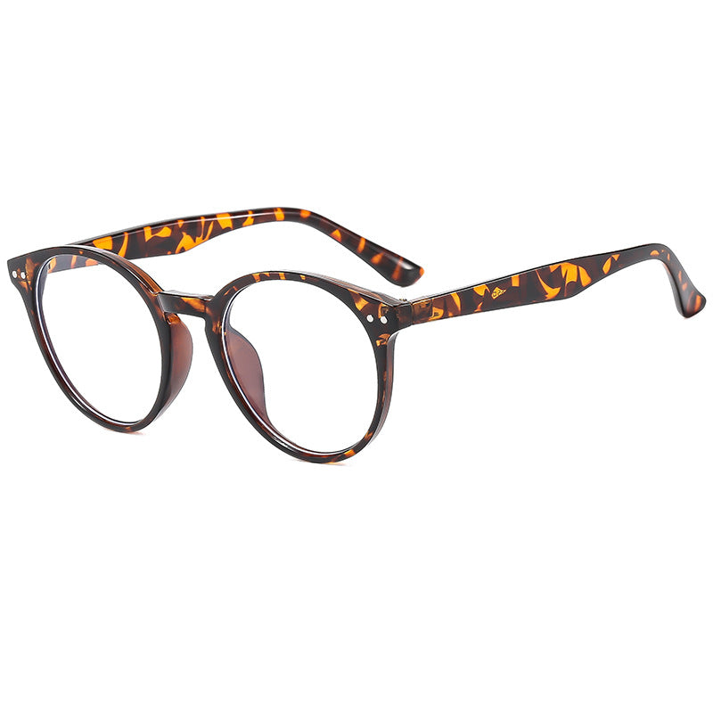 Damen modische runde Sonnenbrille mit transparentem Rahmen und UV-Schutz Brehn