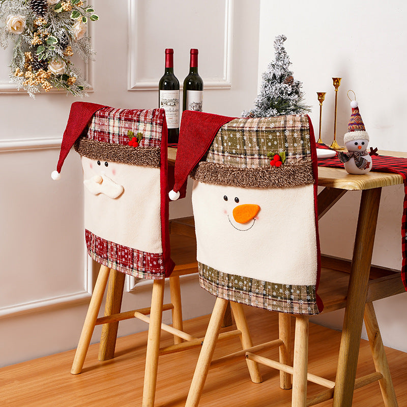 Festliche Schneemannstuhlüberzug Brehn