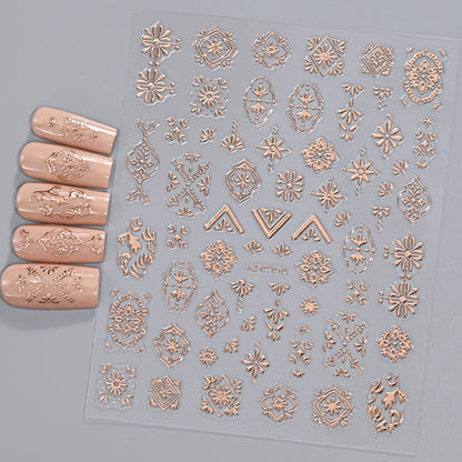 Floral Decorative Nail Art Aufkleber