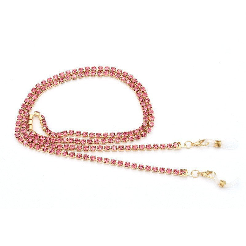 Glitzernde Strass Brillen Kette Brehn