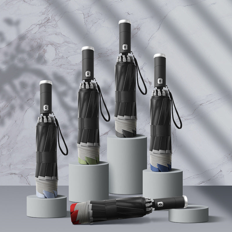 Damen automatischer Regenschirm mit umkehrbarem Design und hohen Sicherheitsstandards Brehn