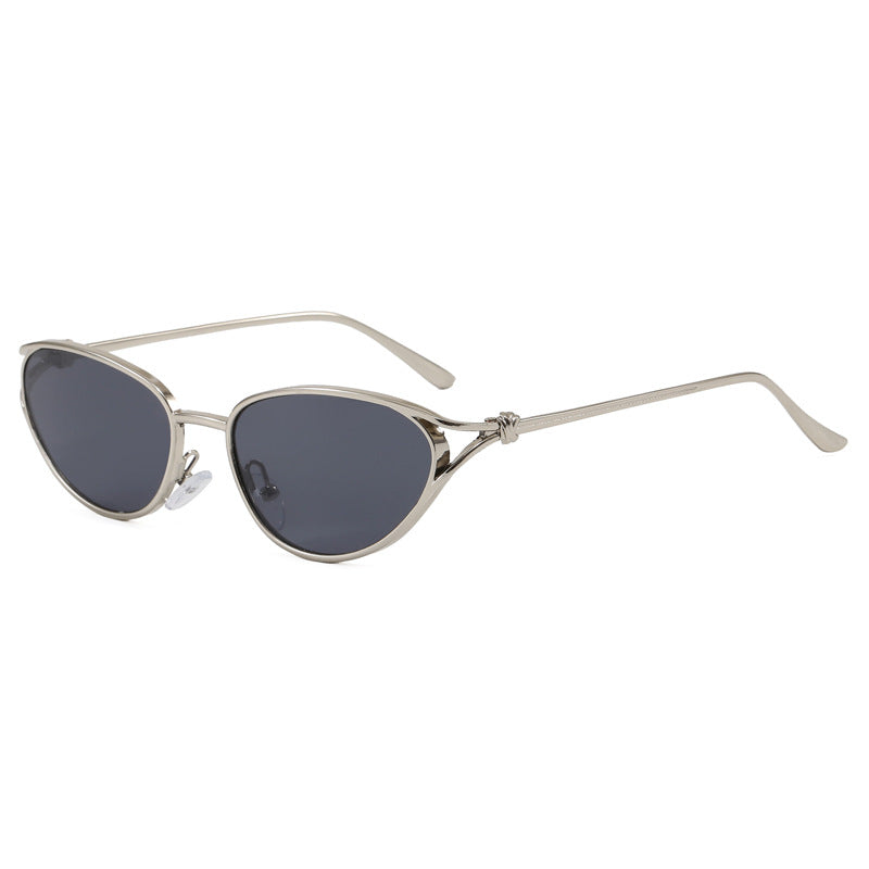 Trendige Cat-Eye Sonnenbrille mit Metallic Rahmen Brehn