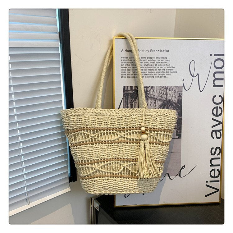 Geflochtene Freizeit- und Shoppingtasche Brehn