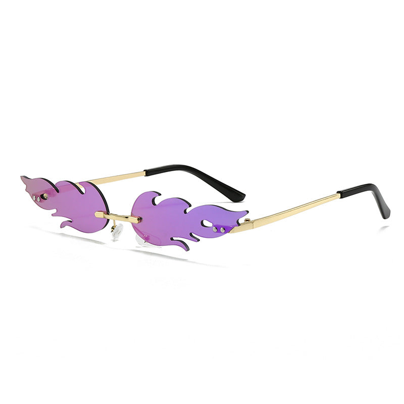 Damen extravagante Sonnenbrille im kreativen Flammendesign Brehn