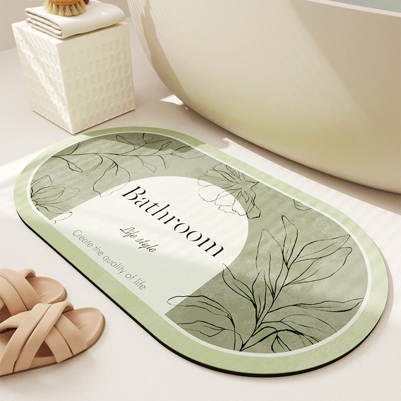 Elegante Blumenmuster Badezimmermatte Brehn