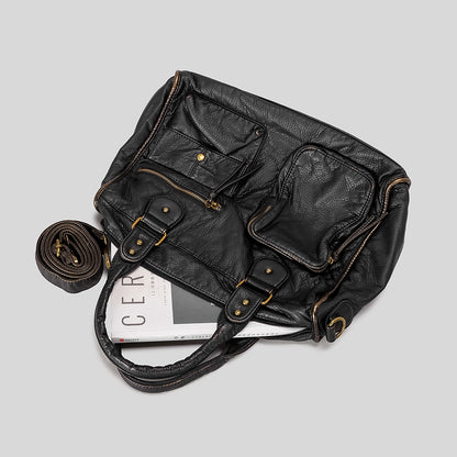 Multi-Taschen Funktionale Leder-Handtasche