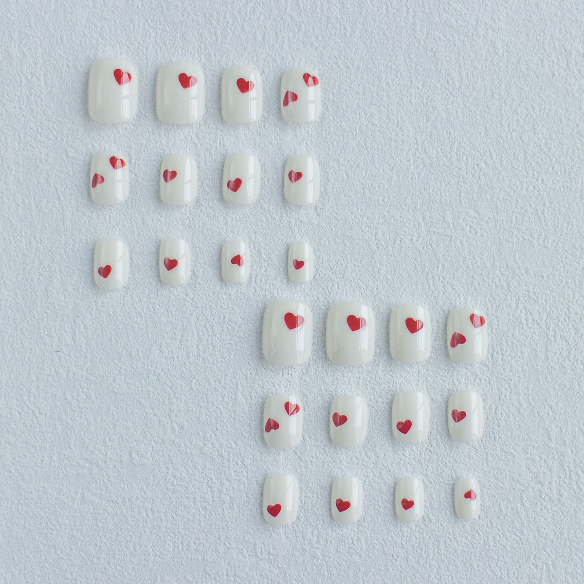 Künstlerisches Herzdesign Nagelkunstset