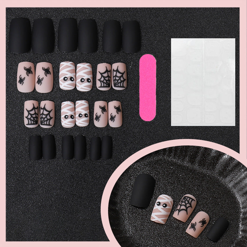 Halloween-Themen Press-On Nail Art Set Brehn