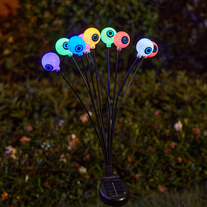 Gruselige Gartenlichter mit Augen-Motiv Brehn