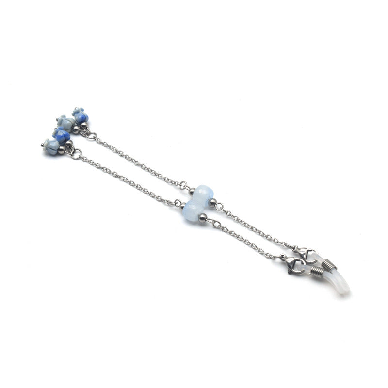 Zarte Perlen-verzierte Brillenkette Brehn