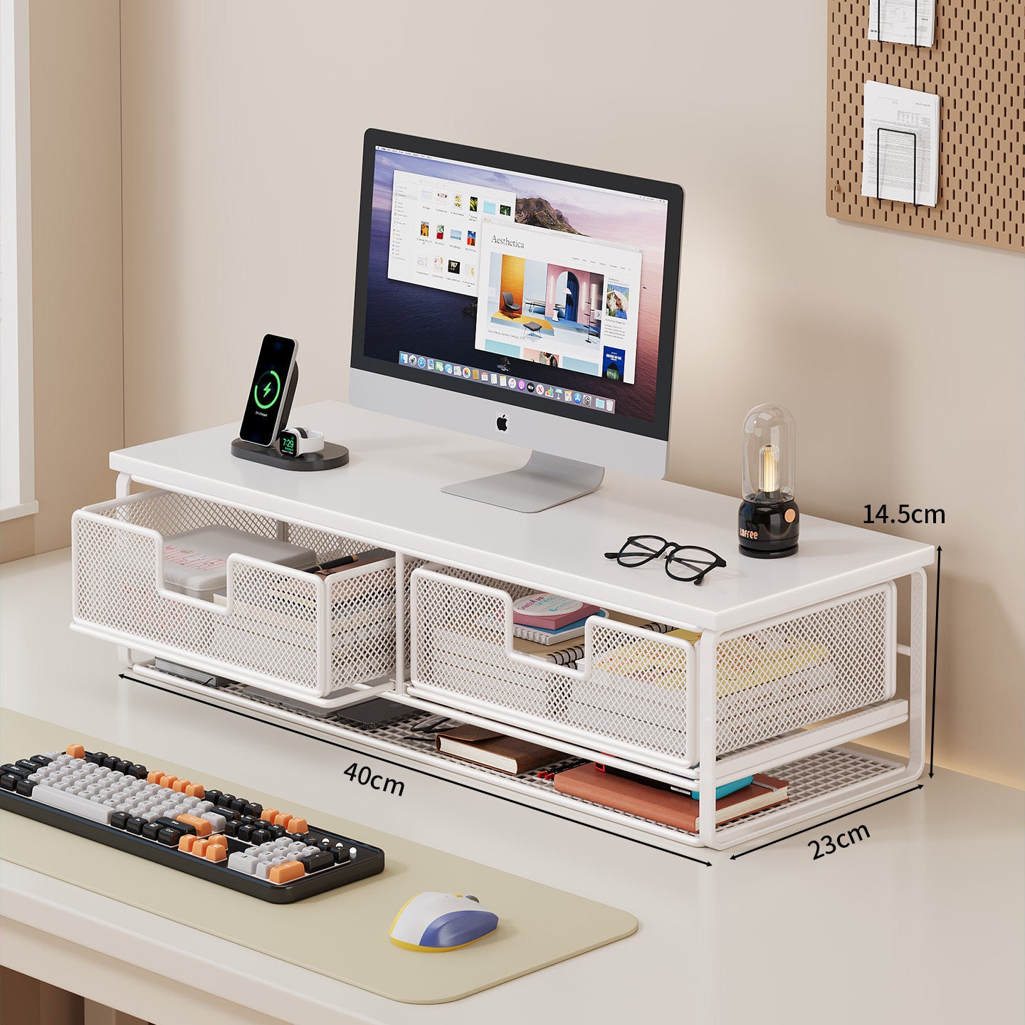 Multi-Funktions-Schreibtisch-Organizer mit Mesh-Speicherboxen Brehn