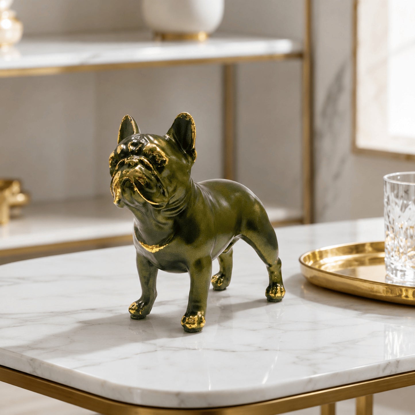 Dekofigur eines Französischen Bulldogs Brehn