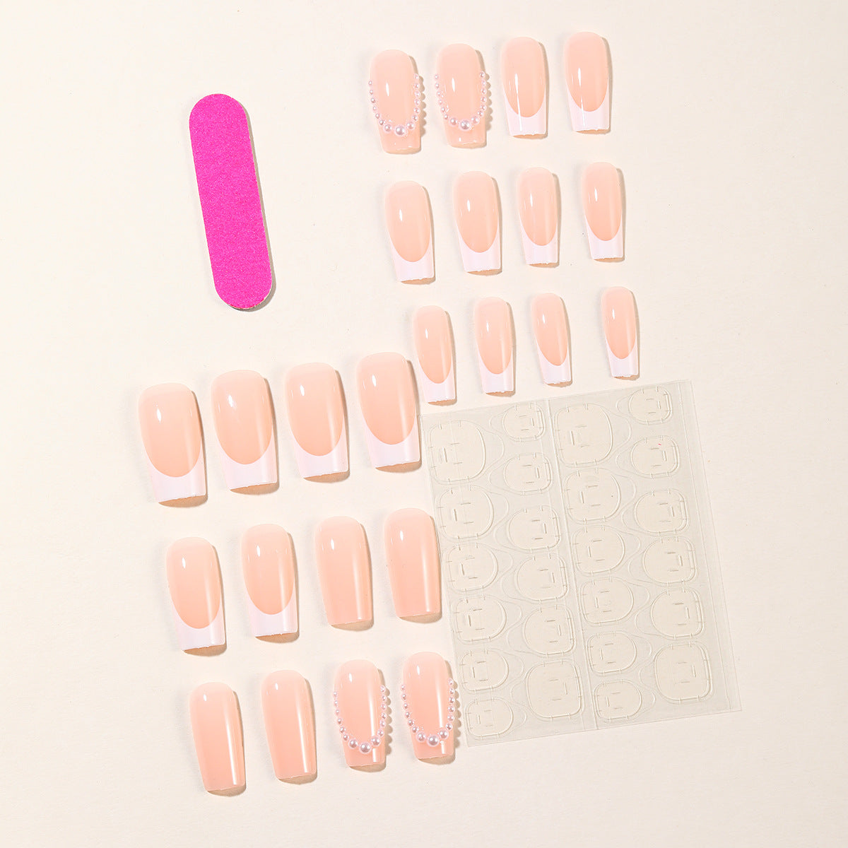 Elegantes Perl-Akzent Acryl-Nagelkunst-Set Brehn