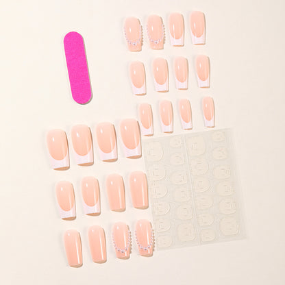 Elegantes Perl-Akzent Acryl-Nagelkunst-Set Brehn