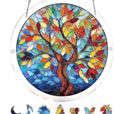 Buntglas Wandbehang Brehn
