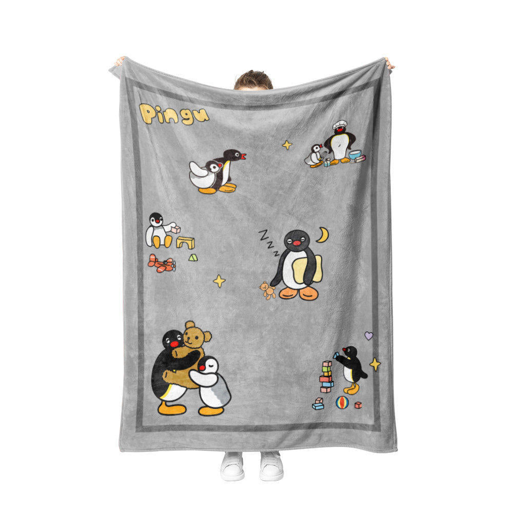 Verspielt Pinguin-Themen Plüschfleece-Decke