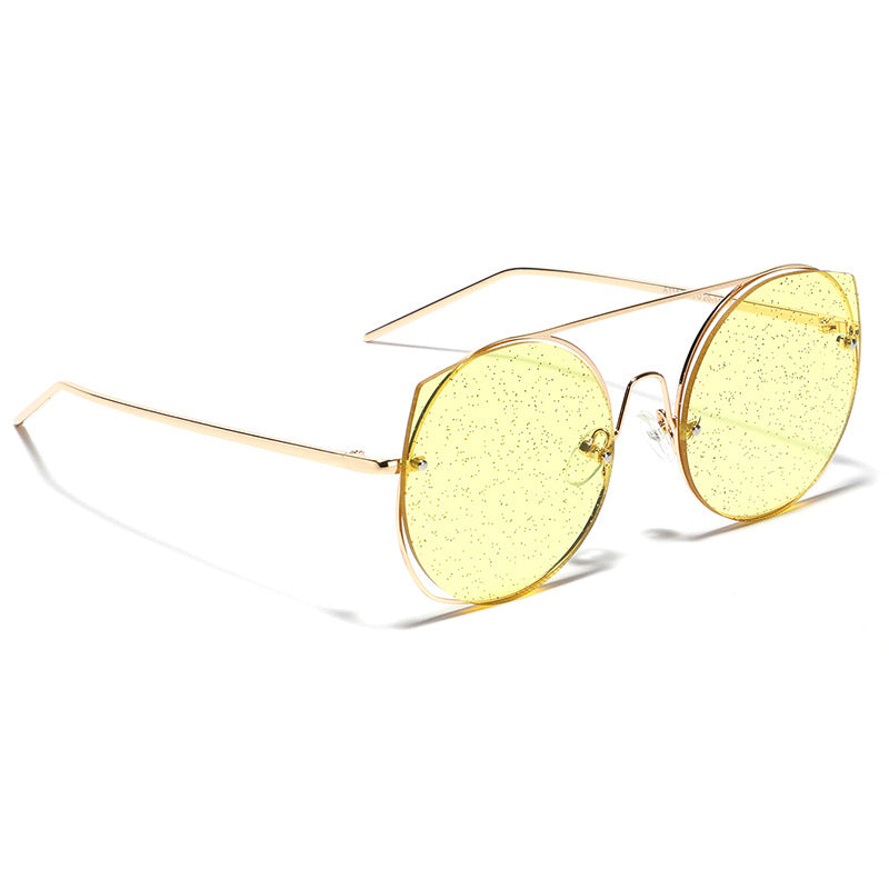 Damen oversized Sonnenbrille mit glitzernden Gläsern Brehn