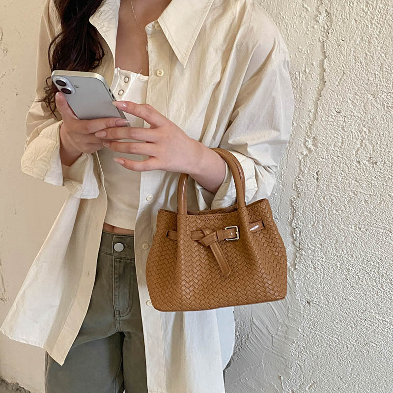 Gewebte Leder Handtasche
