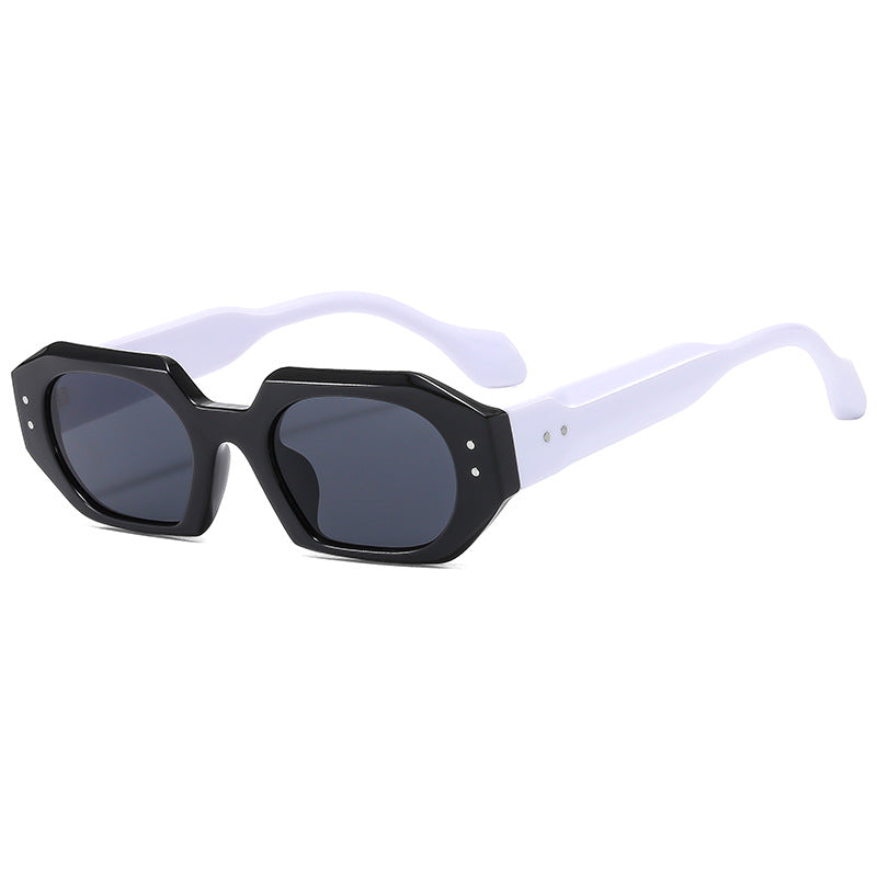Damen modische Sonnenbrille im markanten, achtseitigen Design Brehn