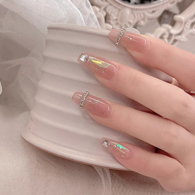 Kunstnagelset mit glamourösen Strass- und Glitzerelementen Brehn