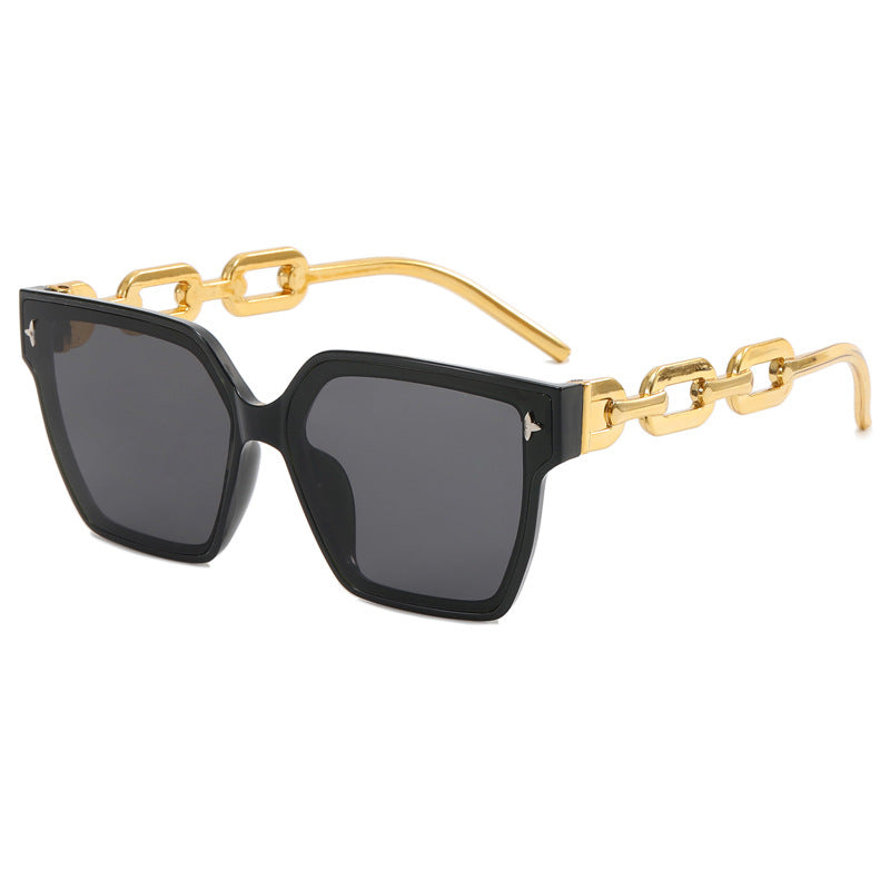 Damen modische quadratische Sonnenbrille mit luxuriösen Akzenten Brehn